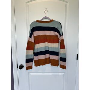 Madewell Thompson Striped Pocket Pullover Sweater Size Small